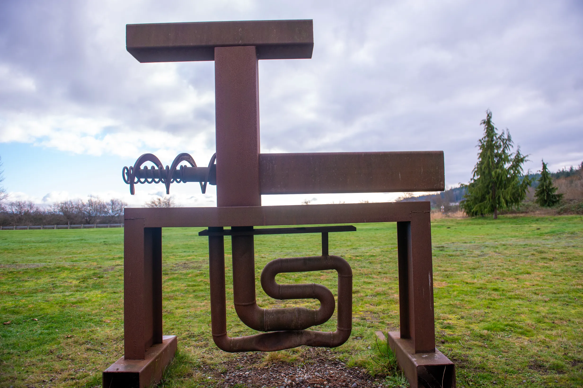 Rusty Knight — steel sculpture by Ben Rainwater