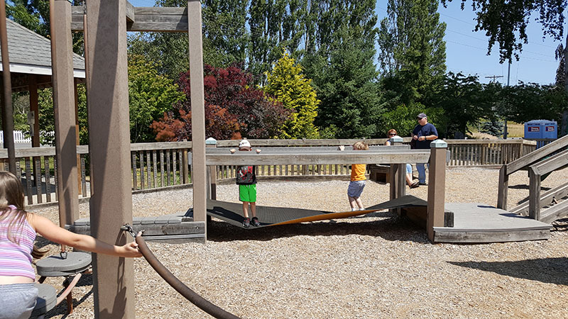 Families gathering at Freedom Park on Camano Island