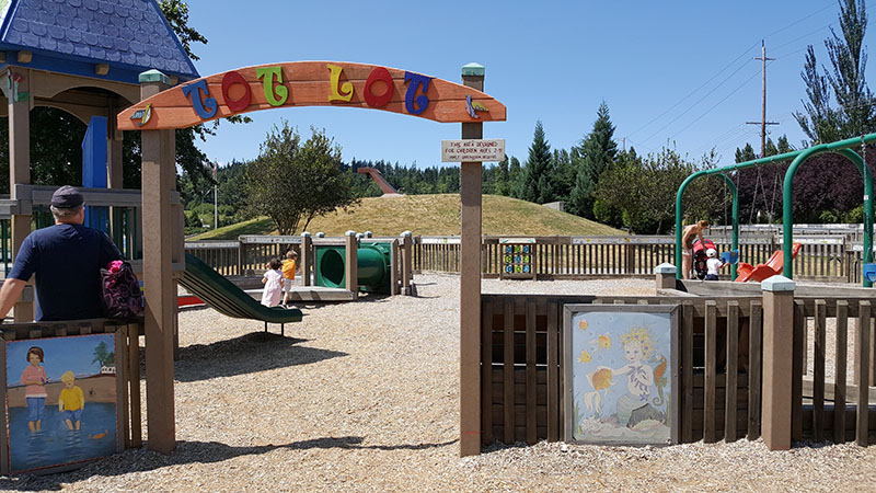 Playground equipment at Freedom Park
